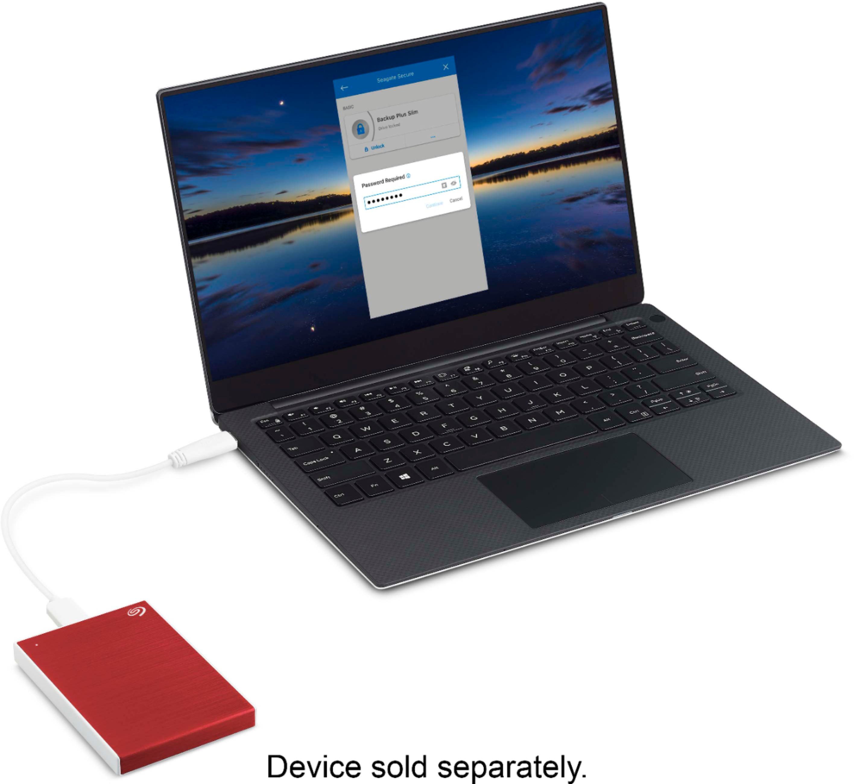 Best Buy: Seagate Backup Plus Slim 2TB External USB 3.0 Portable Hard Drive  Red STHN2000403