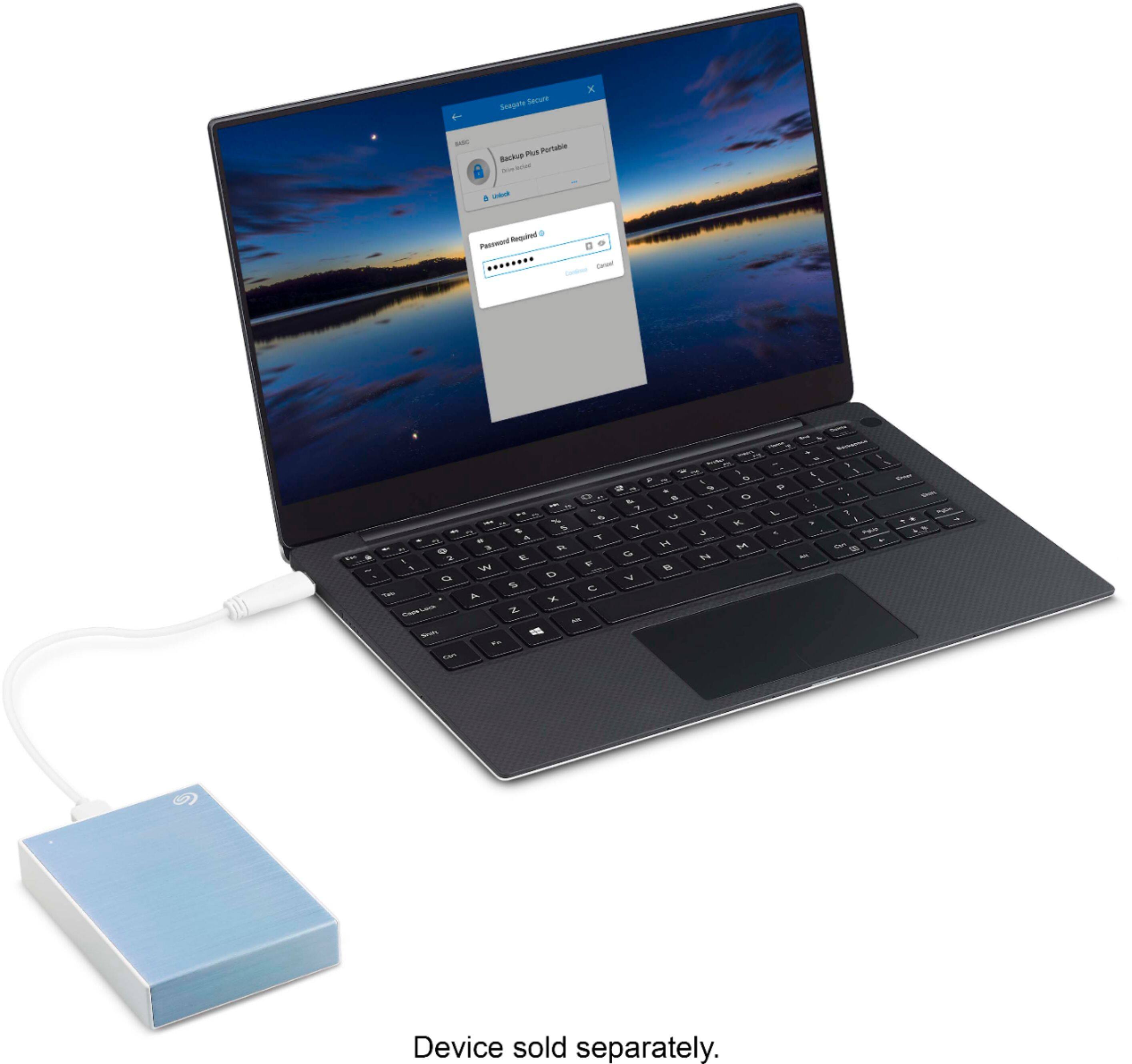 Best Buy Seagate Backup Plus 5TB External USB 3.0 Portable Hard Drive Light Blue STHP5000402