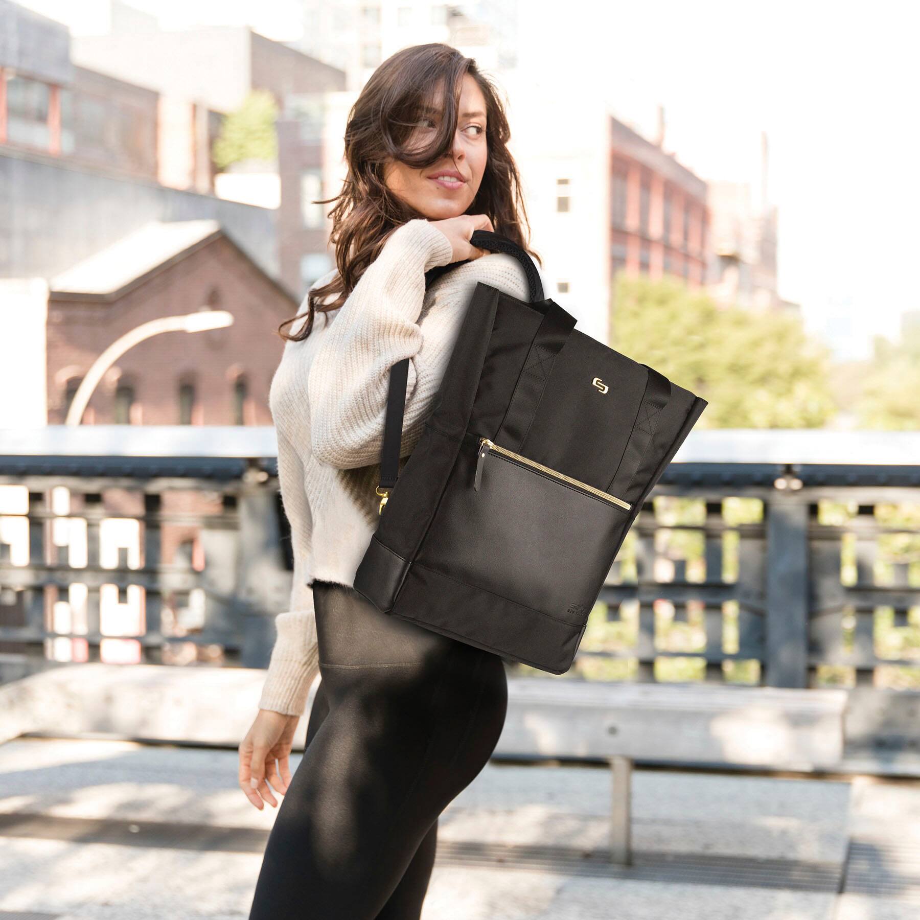 Alt View 20. Solo New York - Parker Hybrid Tote for 15.6" Laptop - Black.