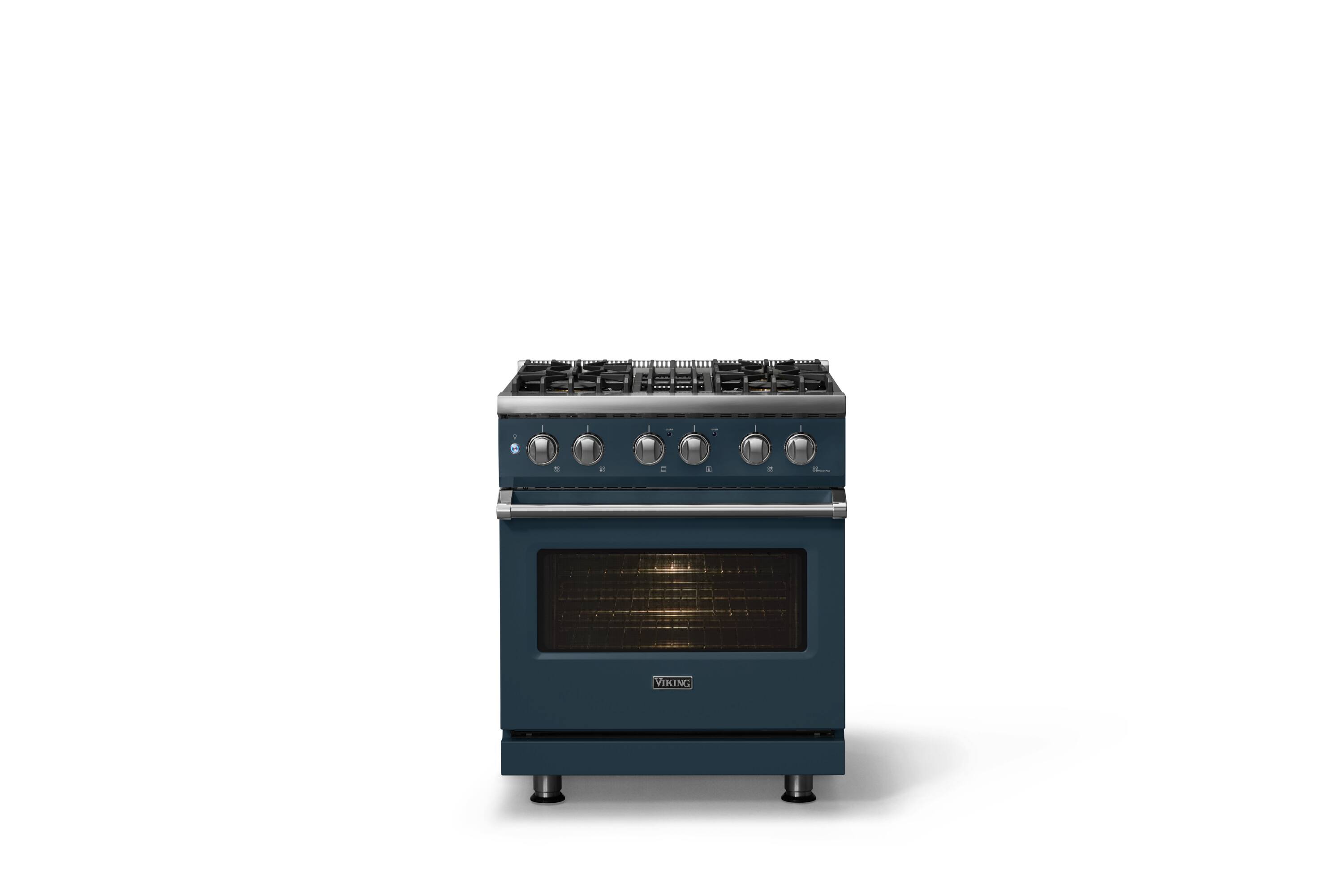 Alt View 1. Viking - 30 in. Wide 4 Burner Pro 5 Series 4.7 Cu. Ft. Freestanding Sealed Dual Fuel Convection Range - Squall - Squall.