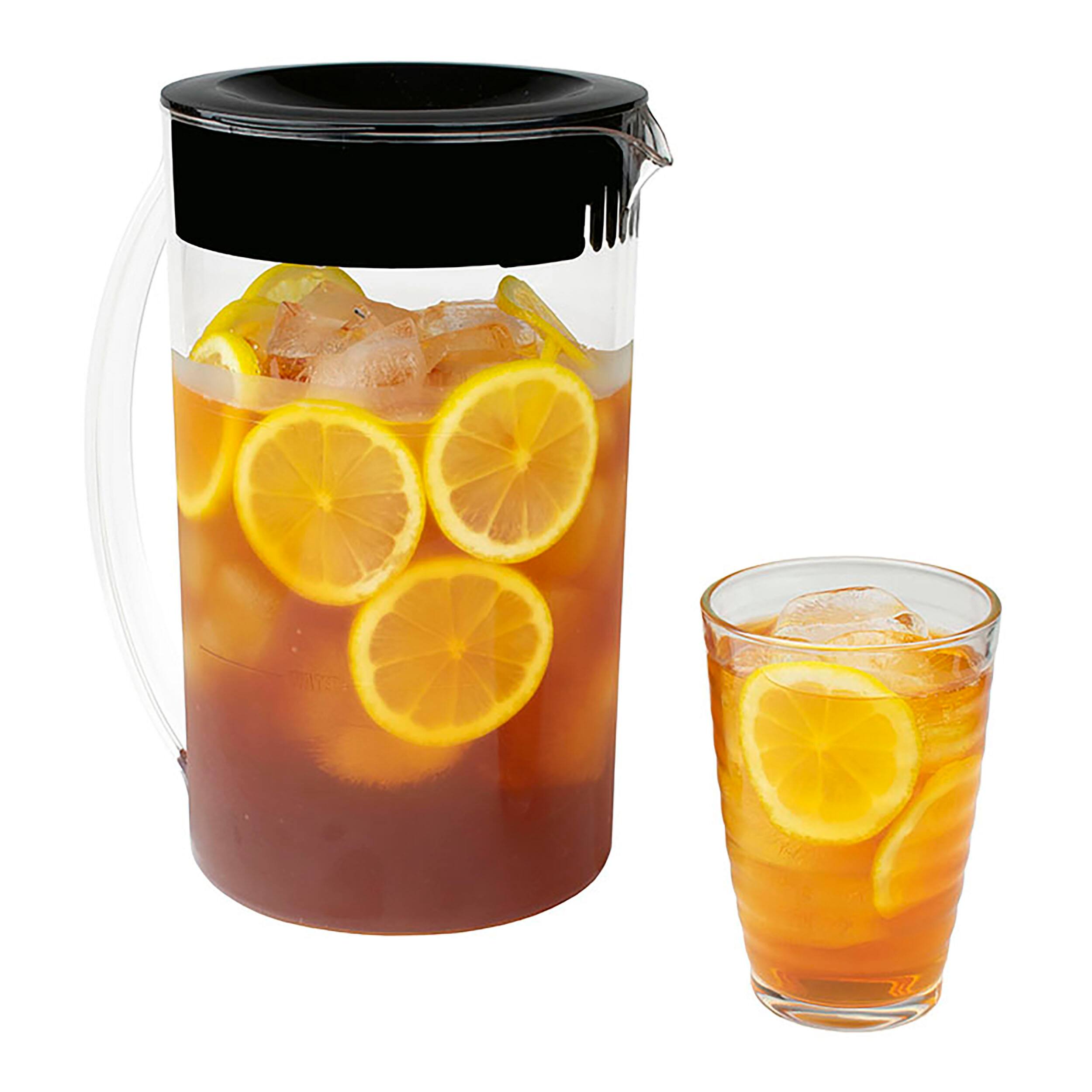 Alt View 3. Brentwood - Brentwood Iced Tea and Coffee Maker in Black with 64 Ounce Pitcher - Black.