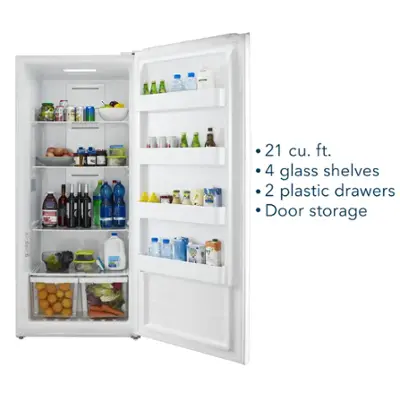 Insignia™ - 21 Cu. Ft. Garage Ready Convertible Upright Freezer with ENERGY STAR Certification - White