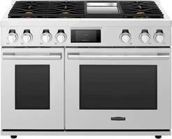 Signature Kitchen Suite - 7.9 Cu. Ft. Self-Cleaning Freestanding Double Oven Gas Convection Range - Front_Zoom