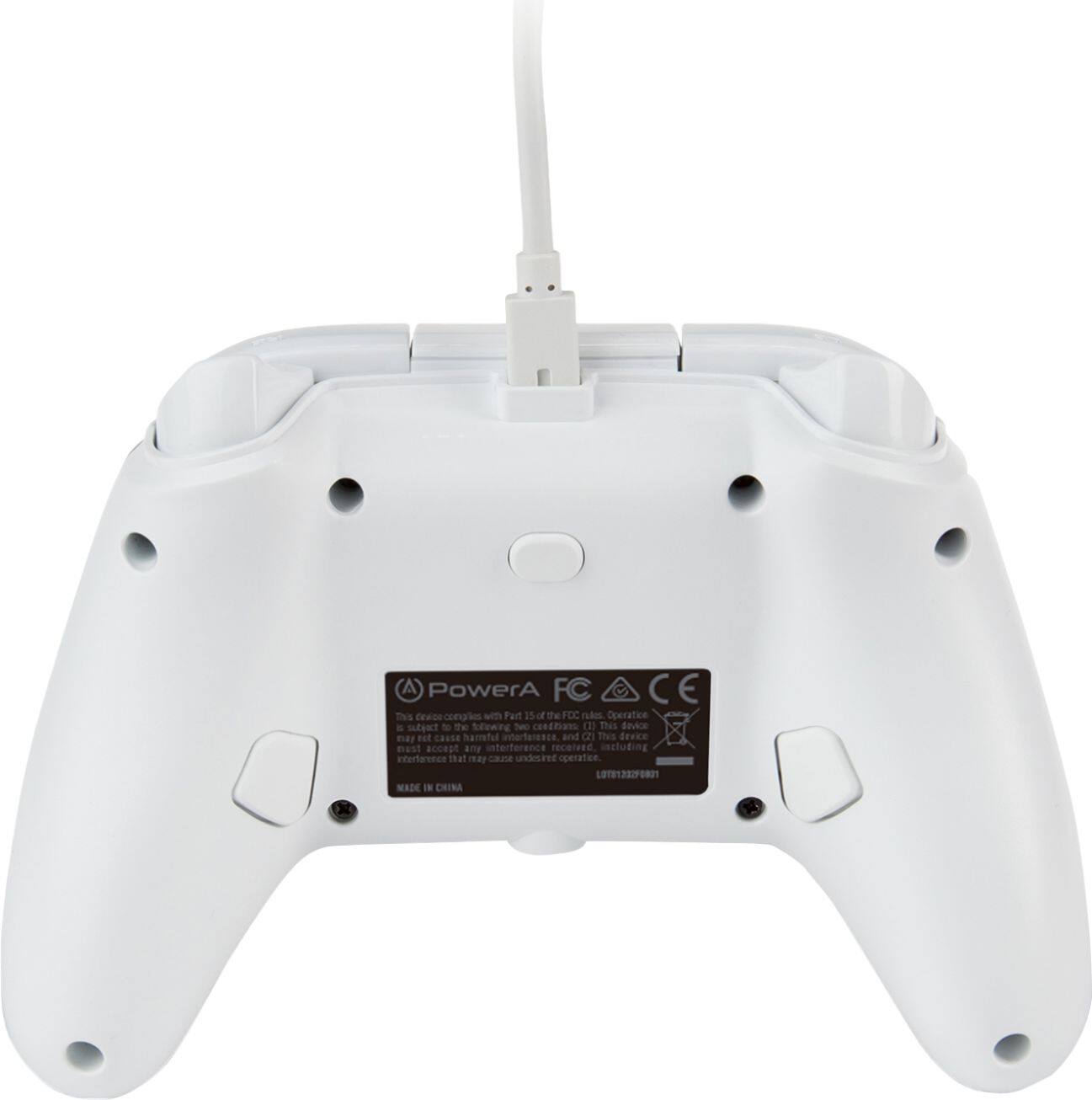 Back. PowerA - Enhanced Wired Controller for PC, Xbox One, Xbox One S and Xbox One X - Brushed Rose Gold.