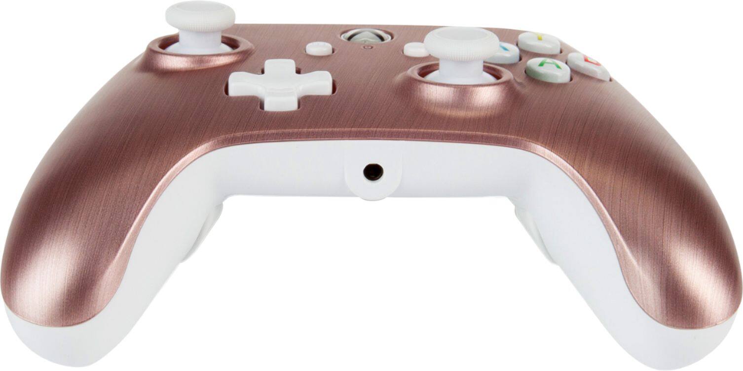 Alt View 13. PowerA - Enhanced Wired Controller for PC, Xbox One, Xbox One S and Xbox One X - Brushed Rose Gold.