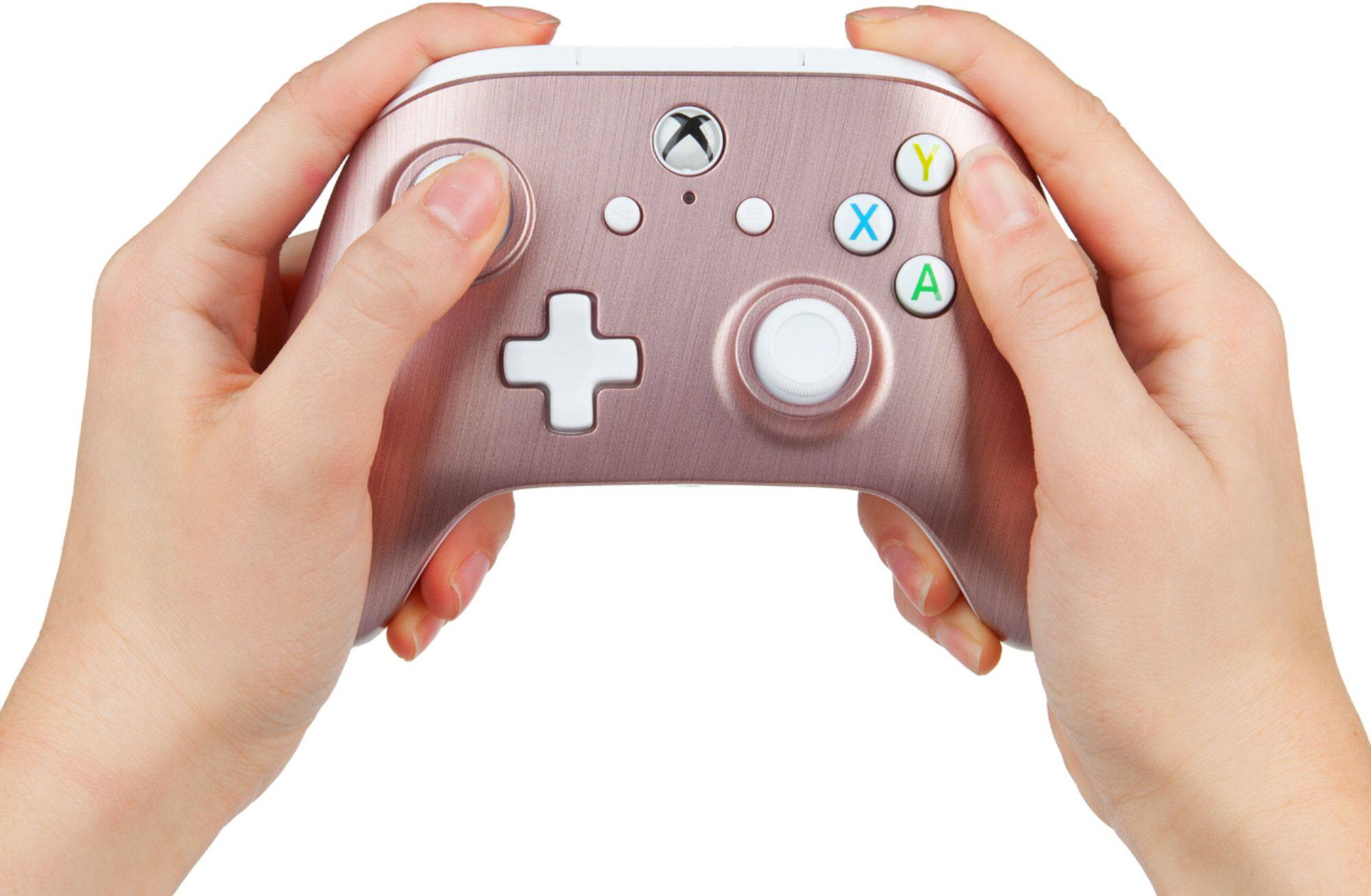 Alt View 15. PowerA - Enhanced Wired Controller for PC, Xbox One, Xbox One S and Xbox One X - Brushed Rose Gold.