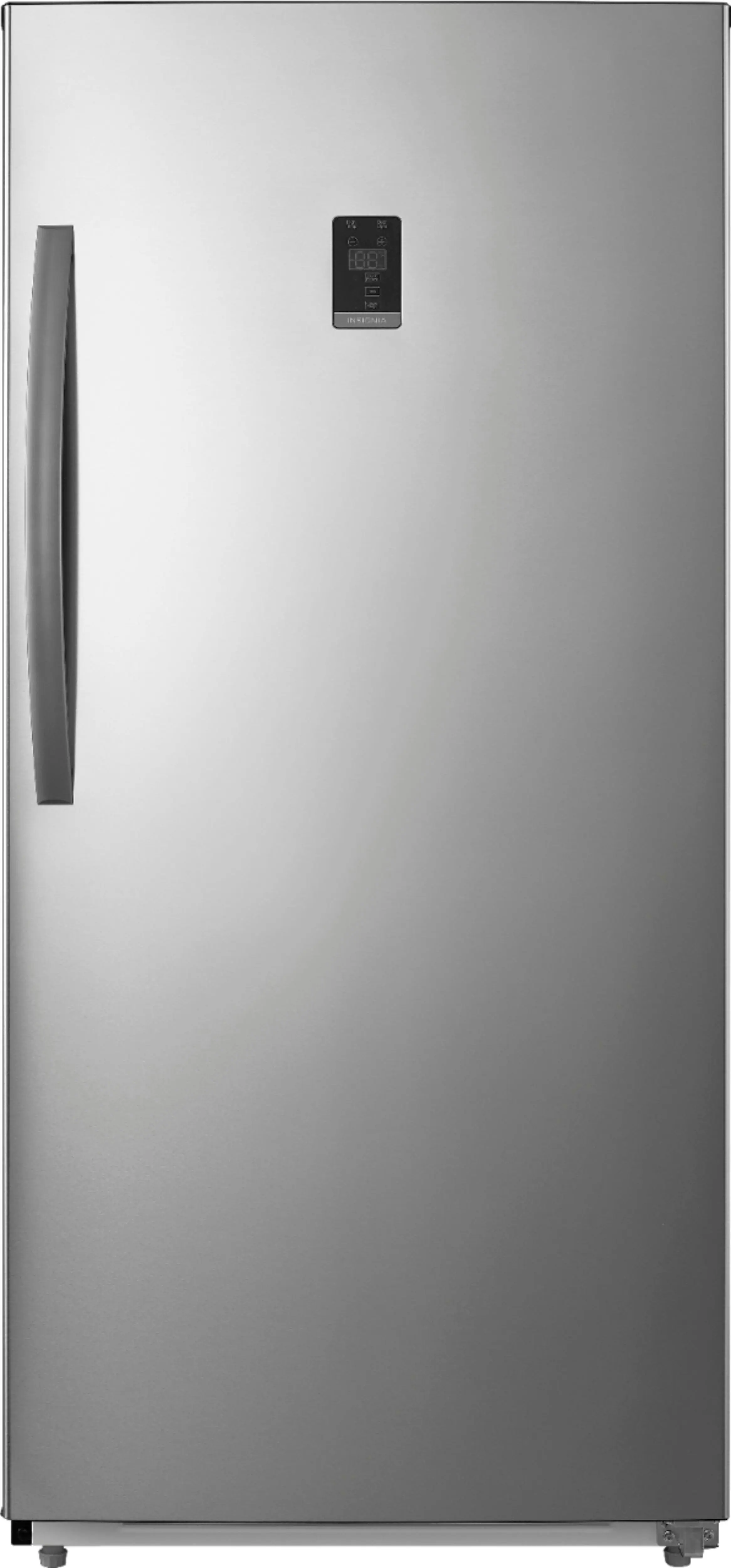 Front. Insignia™ - 13.8 Cu. Ft. Garage Ready Convertible Upright Freezer with ENERGY STAR Certification - Stainless steel.