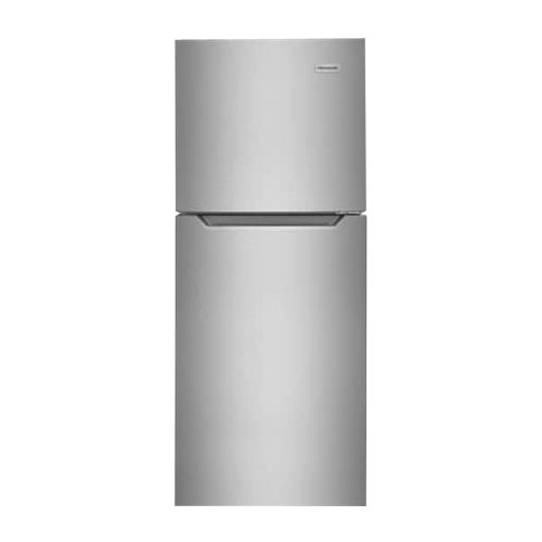 Front Zoom. Frigidaire - 10.1 Cu. Ft. Top-Freezer Refrigerator - Brushed Steel.