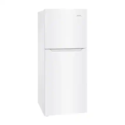 Left. Frigidaire - 10.1 Cu. Ft. Top-Freezer Refrigerator - White.