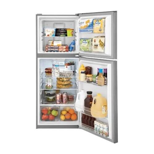 Alt View 12. Frigidaire - 11.6 Cu. Ft. Top-Freezer Refrigerator - Brushed Steel.