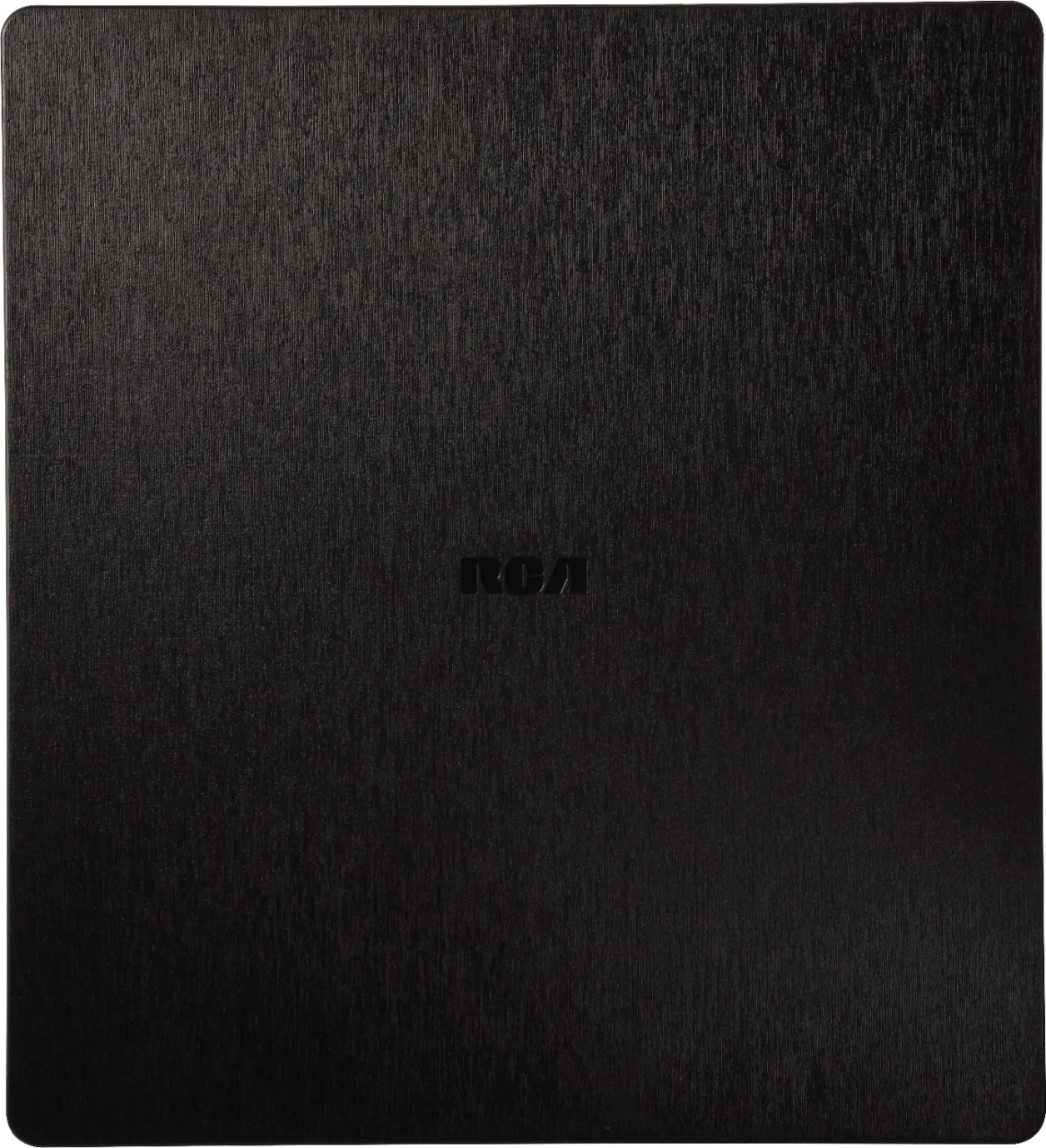 Front. RCA - Indoor Flat Amplified HDTV Antenna - Black.
