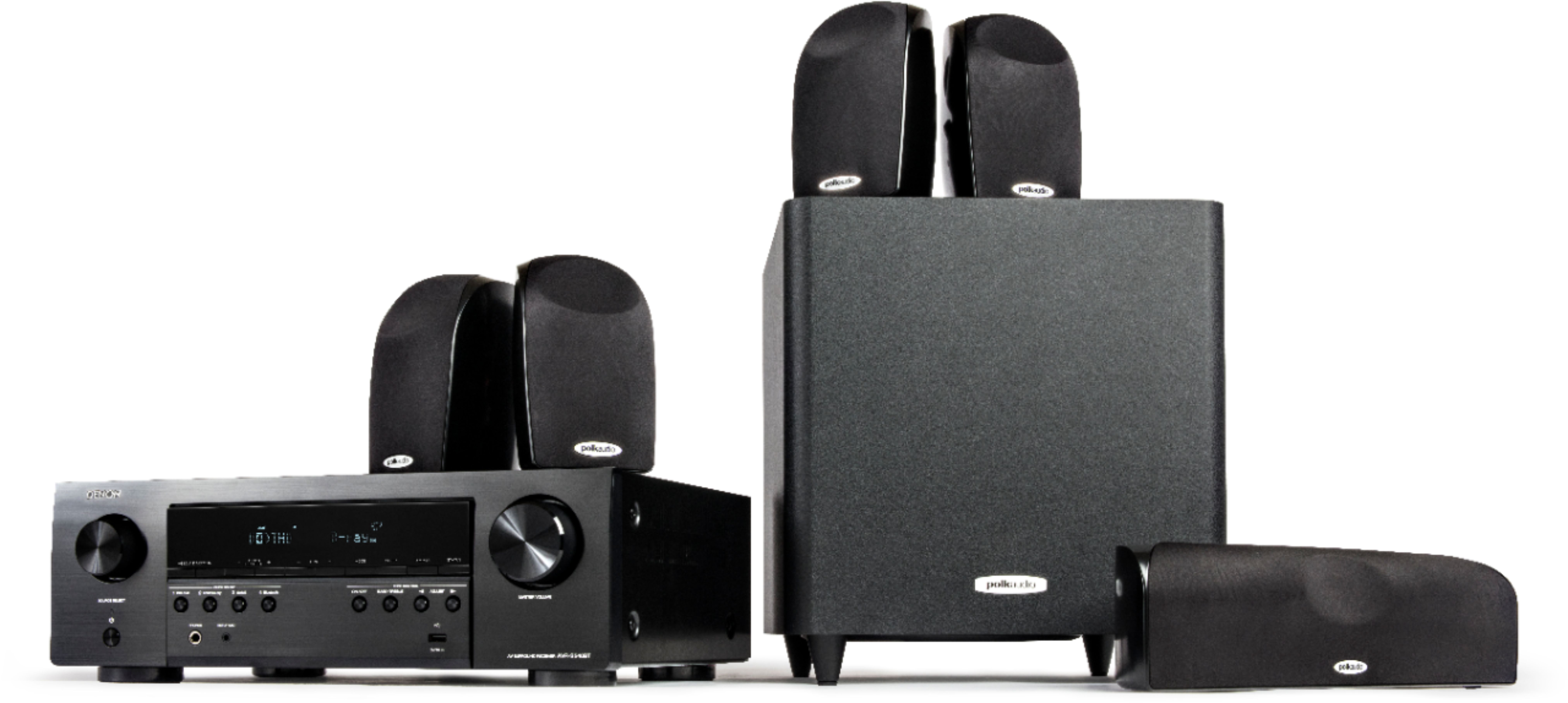 Best Buy: Polk Audio Blackstone TL1600 and Denon AVR-S540BT Home Theater Package Home Theater Speaker Black TL1600/AVRS540BT SYSTEM