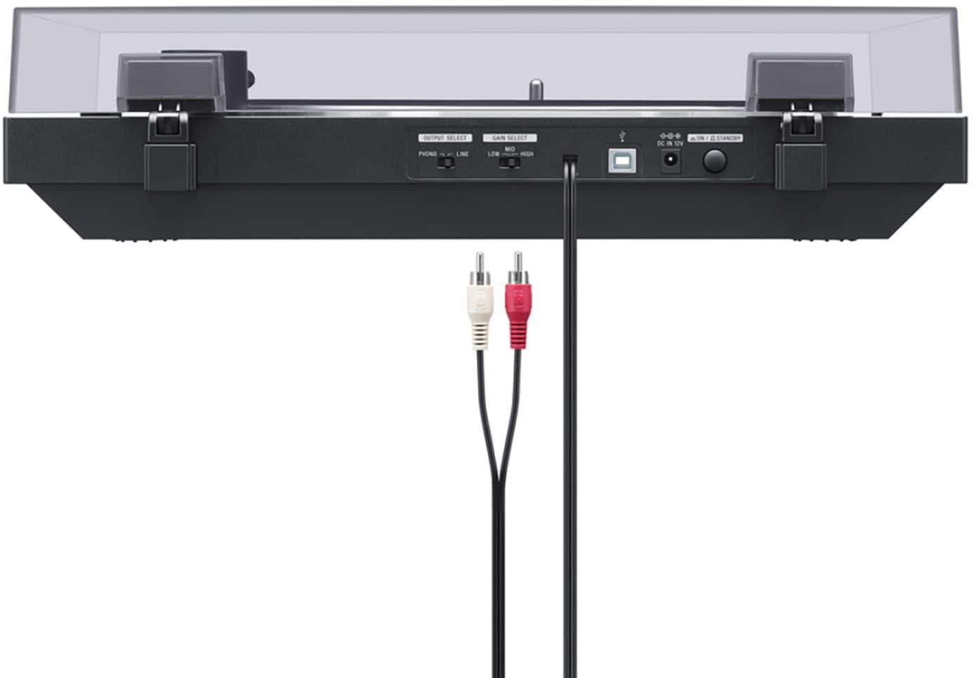 Back. Sony - Bluetooth Stereo Turntable - Black.