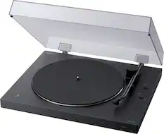 Front. Sony - Bluetooth Stereo Turntable - Black.