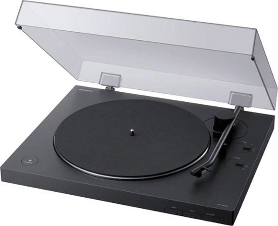 Front Zoom. Sony - Bluetooth Stereo Turntable - Black.