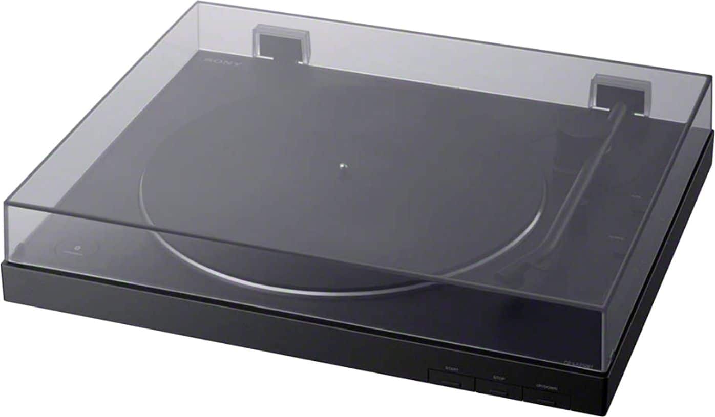 Left. Sony - Bluetooth Stereo Turntable - Black.