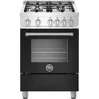 Bertazzoni - Master Series 2.4 Cu. Ft. Freestanding Gas Convection Range - Matt Black - Front_Zoom
