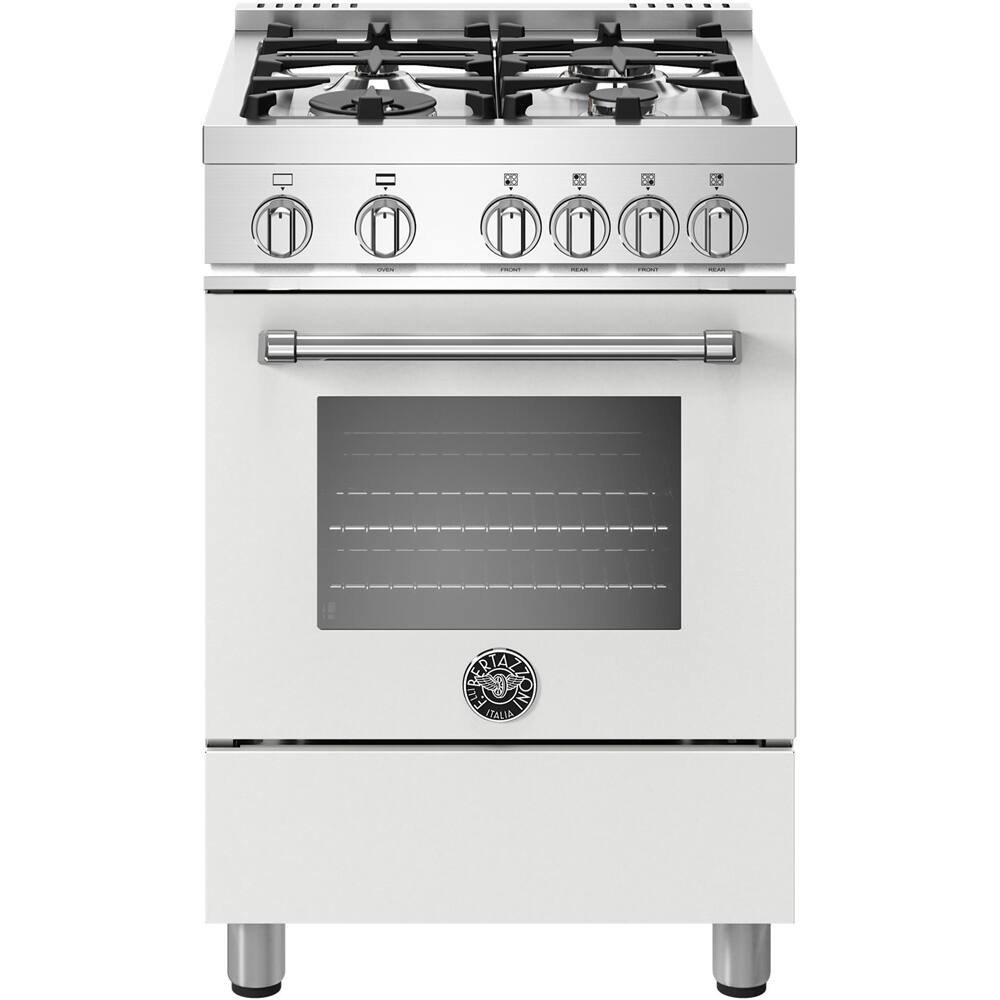 Bertazzoni - Master Series 2.4 Cu. Ft. Freestanding Gas Convection Range - White Matt - Front_Zoom