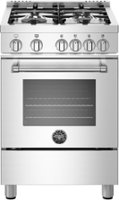 Bertazzoni - Master Series 2.4 Cu. Ft. Freestanding Gas Convection Range - Stainless steel - Front_Zoom