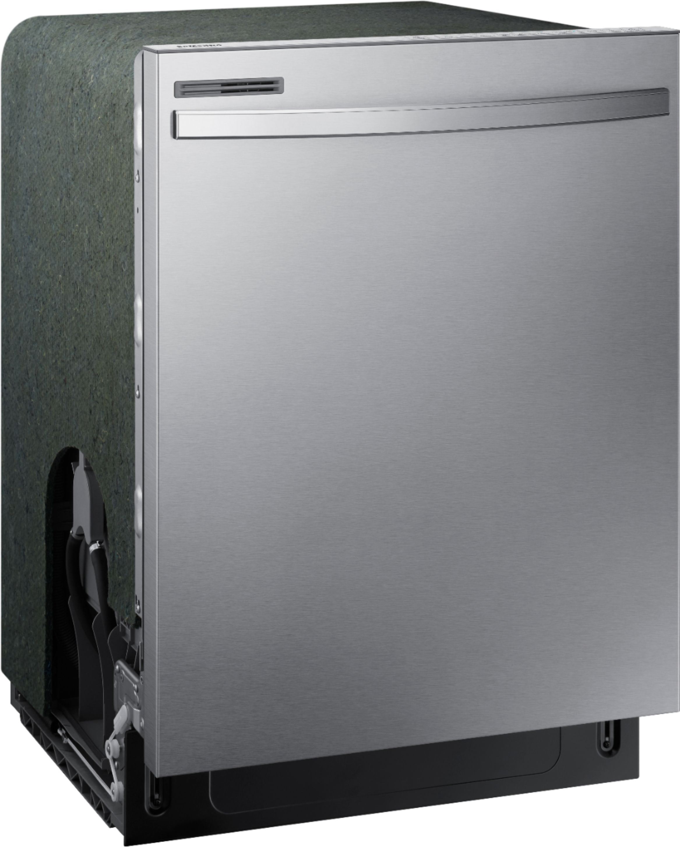 Angle View: Samsung - 24" Top Control Built-In Dishwasher - Stainless Steel