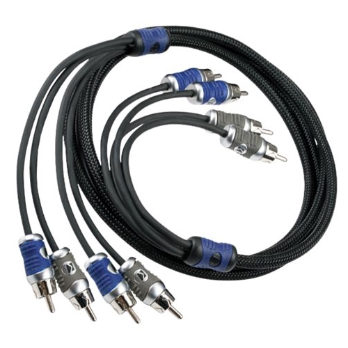 Angle View: KICKER - Q-Series Interconnects 3.3' Audio RCA Cable - Black
