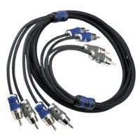 KICKER - Q-Series Interconnects 13' Audio RCA Cable - Black/Blue - Angle_Zoom
