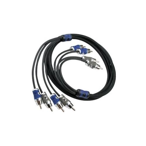 Alt View 11. KICKER - Q-Series Interconnects 13' Audio RCA Cable - Black/Blue.