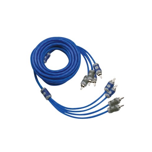 Angle View: KICKER - K-Series Interconnects 13' Audio RCA Cable - Blue