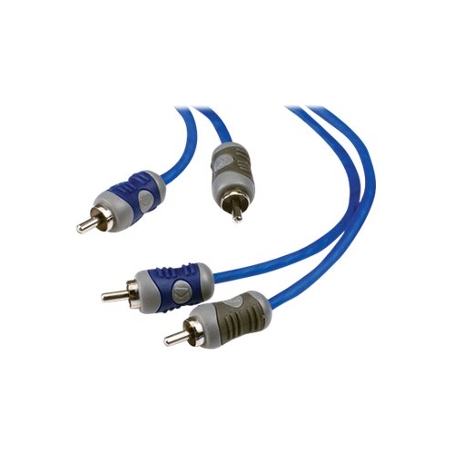 Angle View: KICKER - K-Series Interconnects 19.7' Audio RCA Cable - Blue