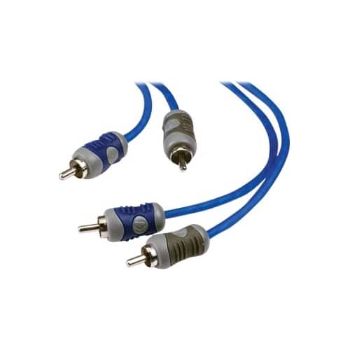 Angle. KICKER - K-Series Interconnects 19.7' Audio RCA Cable - Blue.