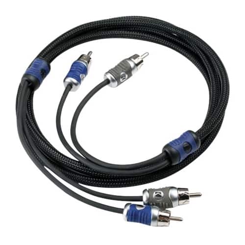 Angle. KICKER - Q-Series Interconnects 19.7' Audio RCA Cable - Black.