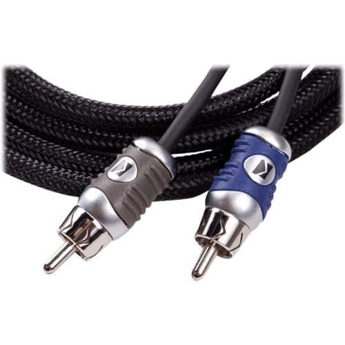 Alt View 12. KICKER - Q-Series Interconnects 19.7' Audio RCA Cable - Black.