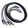 KICKER - Q-Series Interconnects 19.7' Audio RCA Cable - Black/Blue