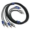 Angle. KICKER - Q-Series Interconnects 19.7' Audio RCA Cable - Black/Blue.
