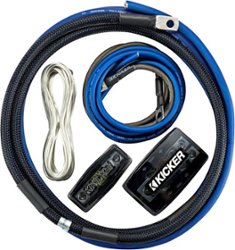 KICKER - P-Series 2-Channel Amplifier Power Kit - Blue/Gray/Black - Front_Zoom
