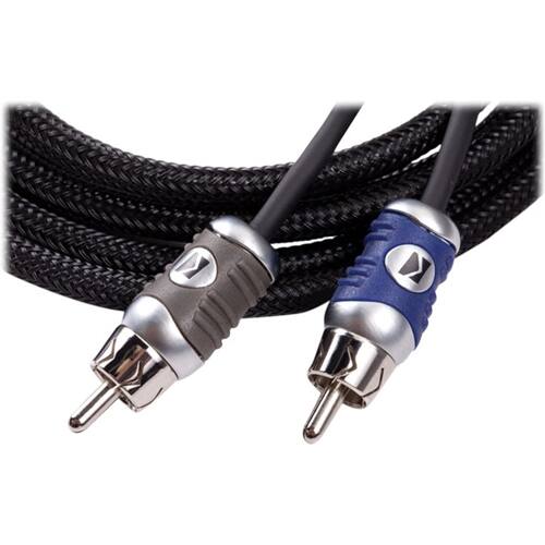 Alt View 12. KICKER - Q-Series Interconnects 6.6' Audio RCA Cable - Black.