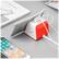 Alt View 14. RapidX - MyDesktop 2-Outlet/3-USB Surge Protector with Wireless Charging - Tangerine.