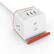 Alt View 16. RapidX - MyDesktop 2-Outlet/3-USB Surge Protector with Wireless Charging - Tangerine.