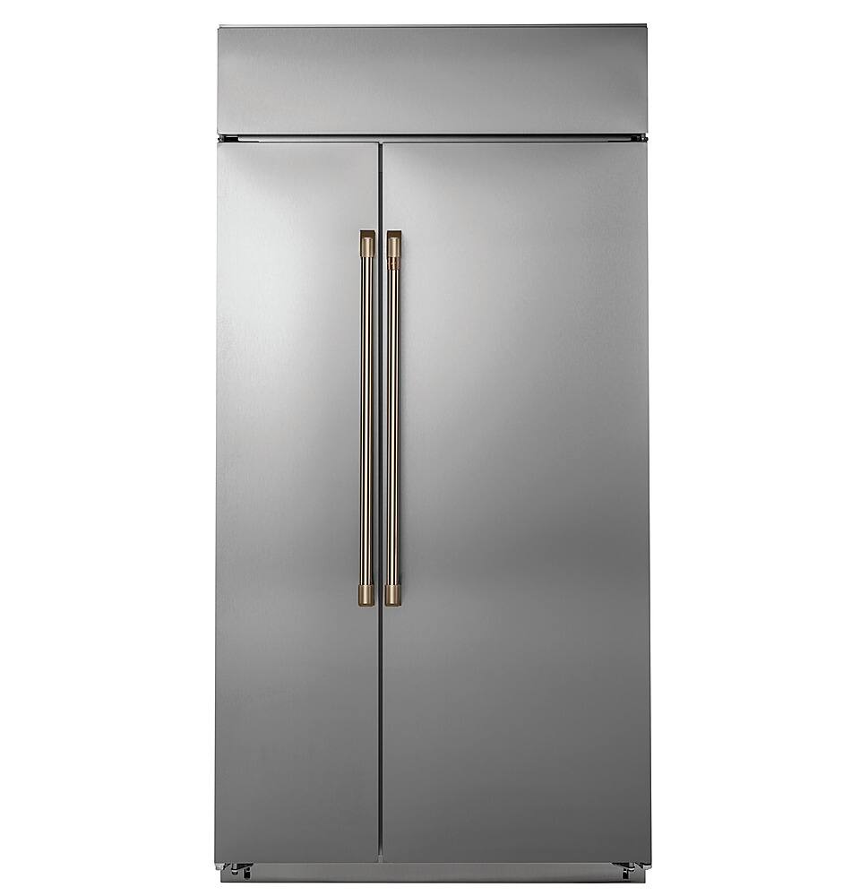 Alt View 36. Café - 29.6 Cu. Ft. Side-by-Side Built-In Refrigerator - Stainless Steel.