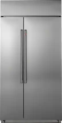Front. Café - 25.2 Cu. Ft. Side-by-Side Built-In Refrigerator - Stainless Steel.