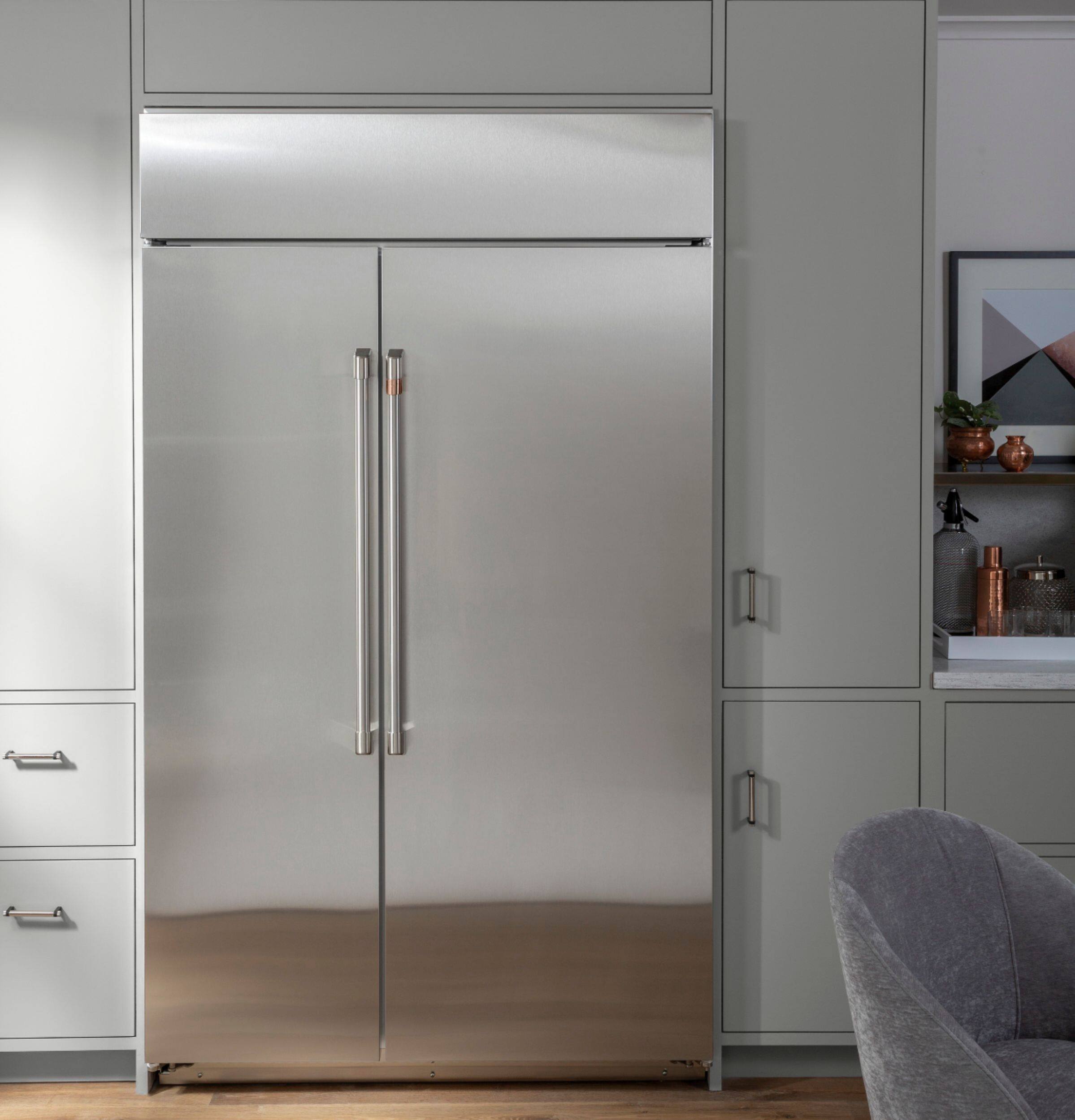 Alt View 11. Café - 25.2 Cu. Ft. Side-by-Side Built-In Refrigerator - Stainless Steel.