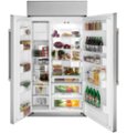 Alt View Zoom 2. Café - 25.2 Cu. Ft. Side-by-Side Built-In Refrigerator - Stainless steel.