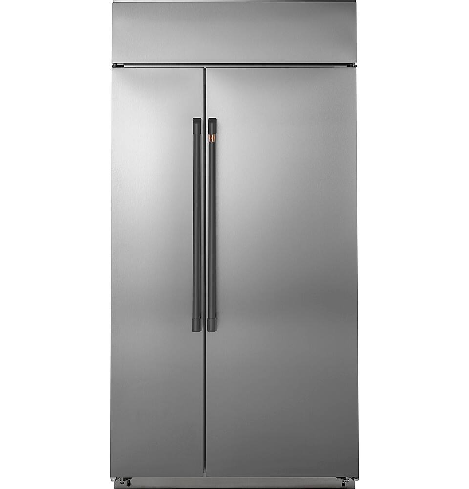 Alt View 36. Café - 25.2 Cu. Ft. Side-by-Side Built-In Refrigerator - Stainless Steel.