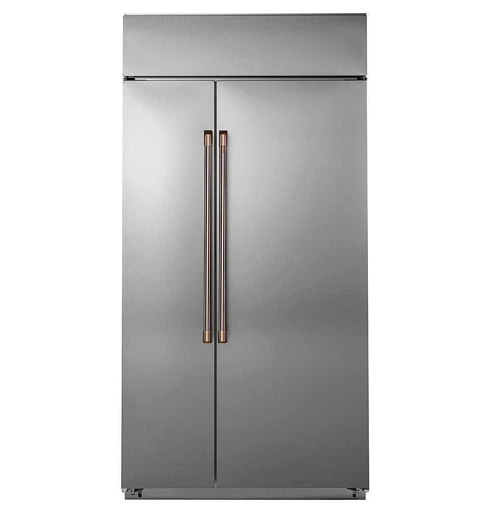 Alt View 38. Café - 25.2 Cu. Ft. Side-by-Side Built-In Refrigerator - Stainless Steel.