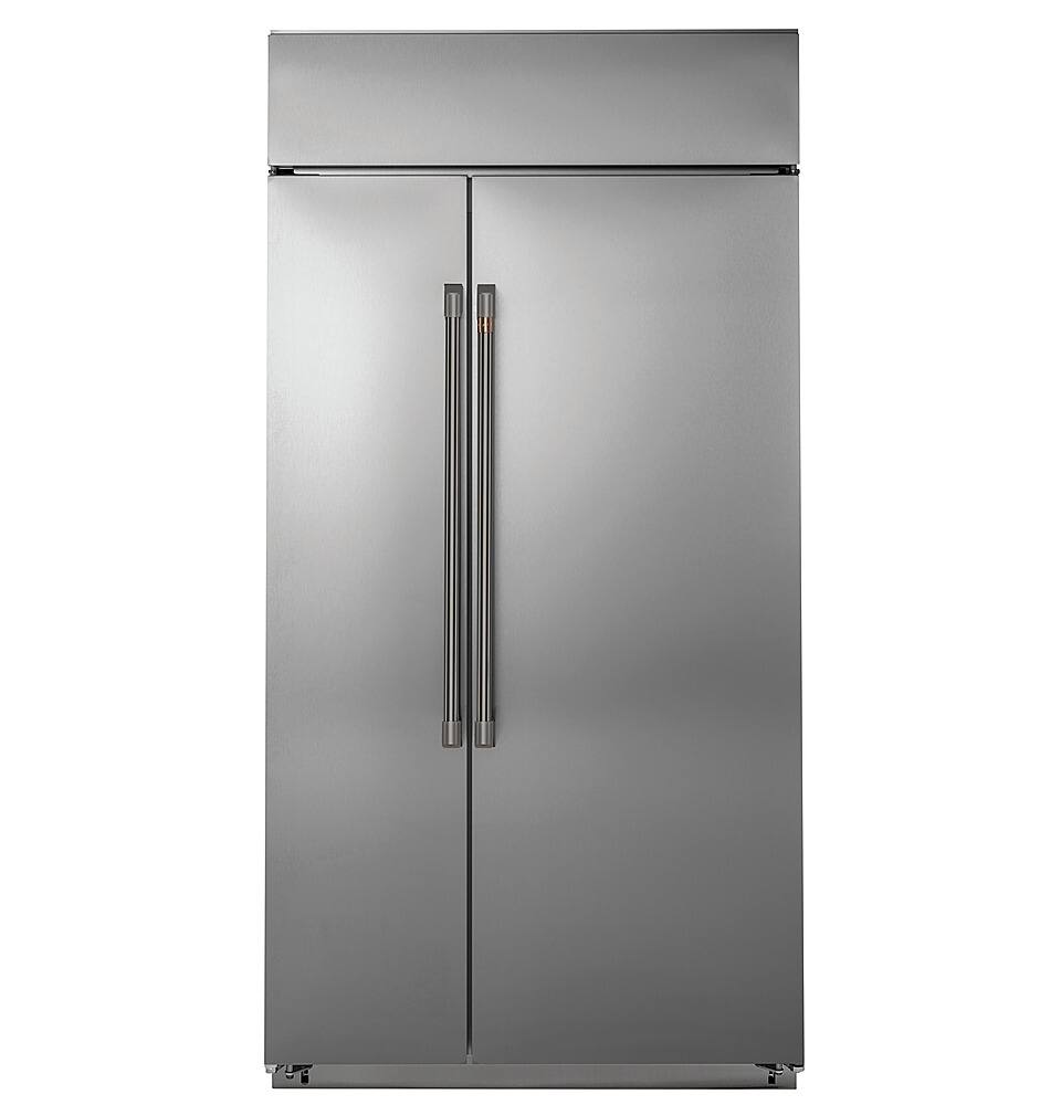 Alt View 40. Café - 25.2 Cu. Ft. Side-by-Side Built-In Refrigerator - Stainless Steel.