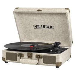 Victrola - Bluetooth Stereo Turntable - Light Beige - Front_Zoom