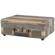 Front. Victrola - Bluetooth Stereo Turntable - Farmhouse Shiplap Gray.