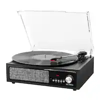 Victrola - Bluetooth Stereo Audio System - Black - Front_Zoom