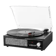 Front. Victrola - Bluetooth Stereo Audio System - Black.