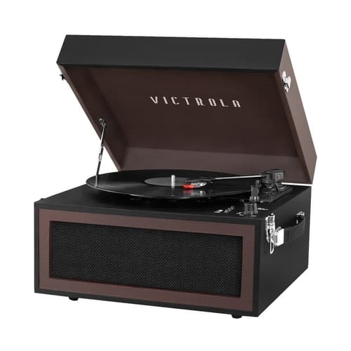 Victrola - Bluetooth Stereo Audio System - Brown Black-Front_Standard 